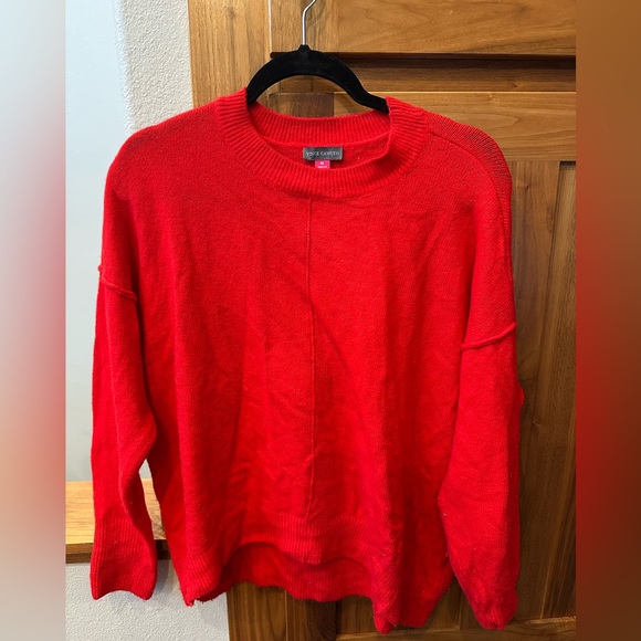 Vince Camuto Bold Red Crewneck Sweater - Picture 1 of 4